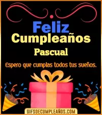 GIF Mensaje de cumpleaños Pascual